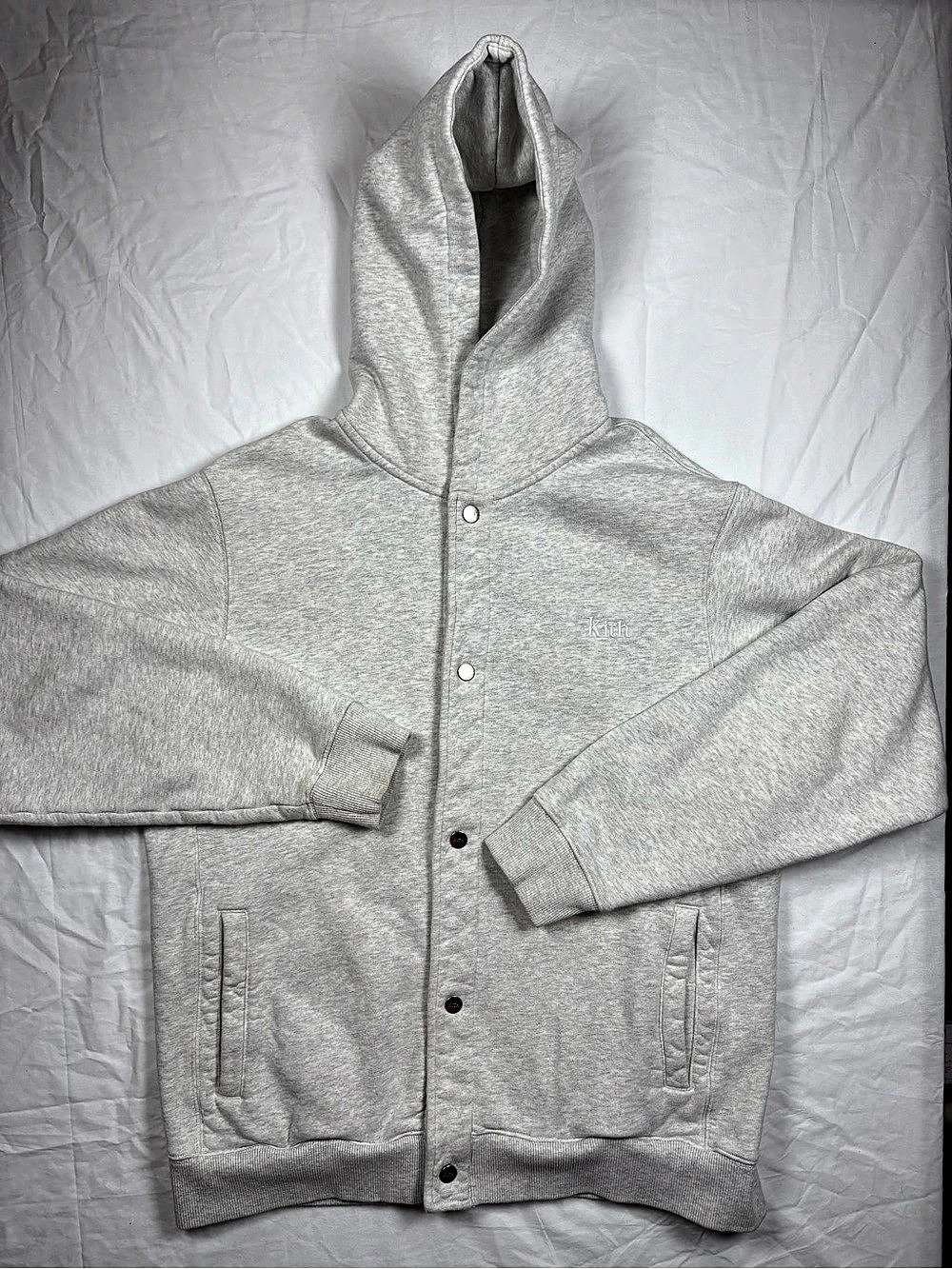 Kith Williams VI Snapfront Hoodie Gray Medium